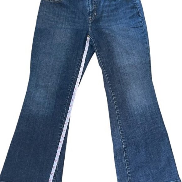 Gap blue long & lean flare jeans size 10 - Picture 8 of 9